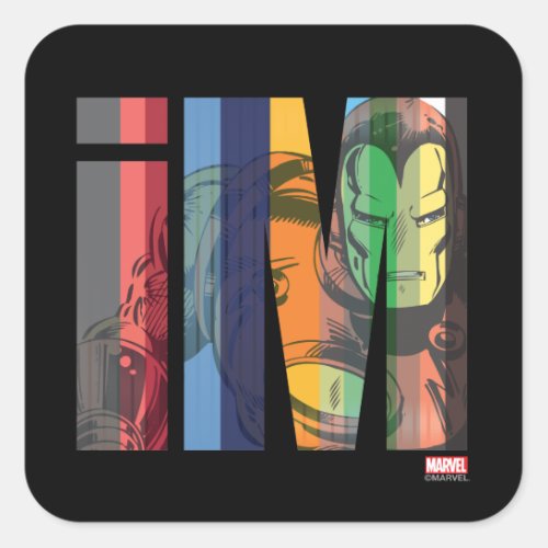 Iron Man iM Character Graphic Square Sticker
