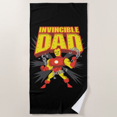 Iron Man  Invincible Dad Beach Towel