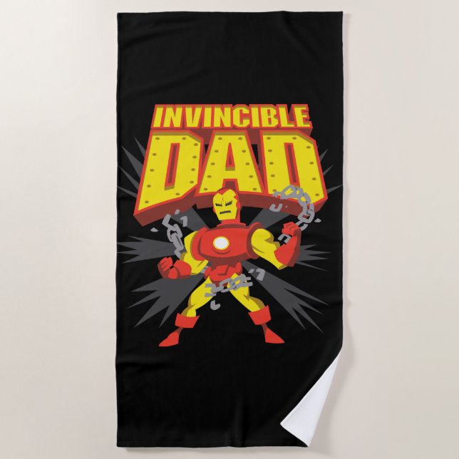 Iron Man | Invincible Dad Beach Towel (Front)