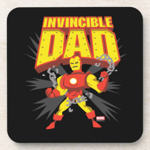 Iron Man   Invincible Dad Beverage Coaster