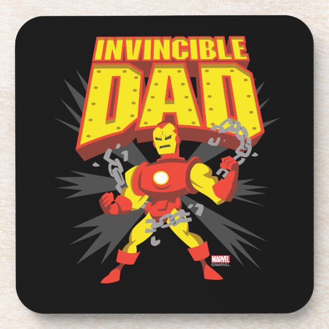 Iron Man | Invincible Dad Beverage Coaster (Front)