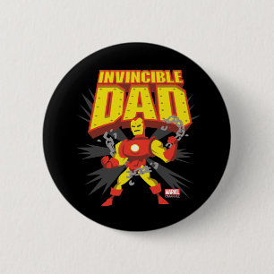 Iron Man   Invincible Dad Button