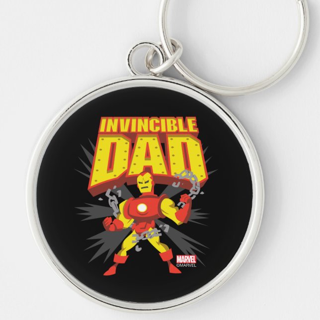 Iron Man | Invincible Dad Keychain (Front)