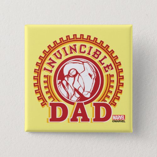 Iron Man  Invincible Dad Logo Button