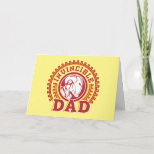 Iron Man Invincible Dad Logo Card