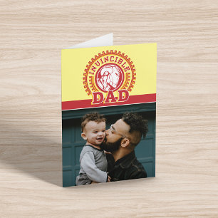 Iron Man   Invincible Dad Logo Custom Photo Card