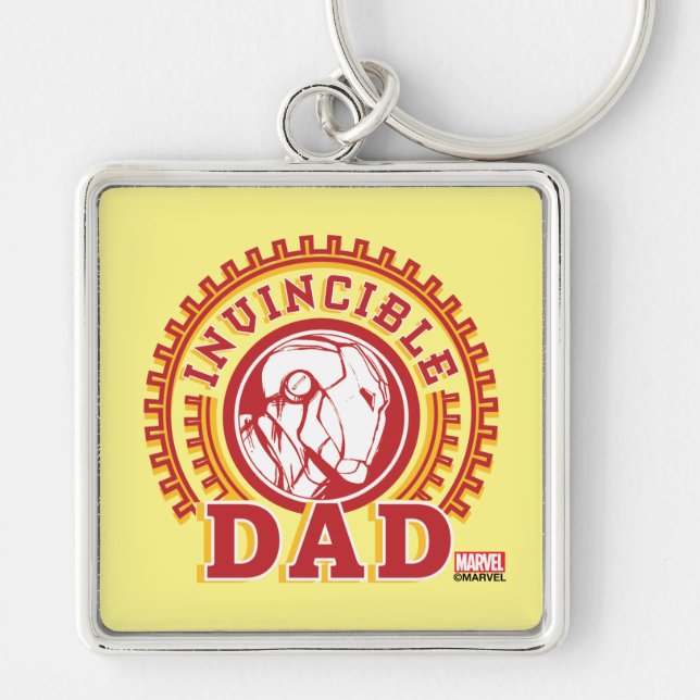 Iron Man | Invincible Dad Logo Keychain (Front)