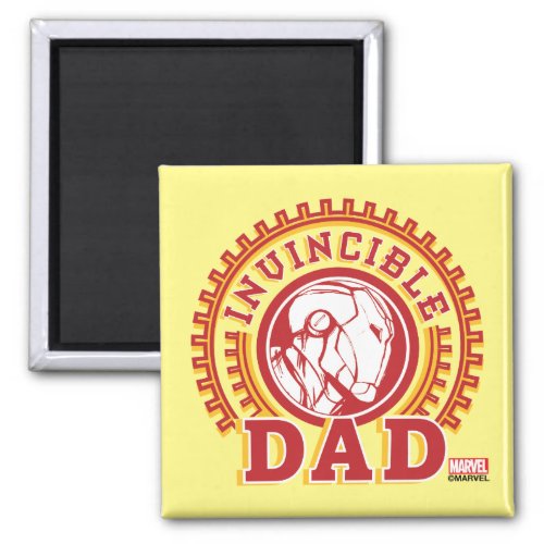 Iron Man  Invincible Dad Logo Magnet