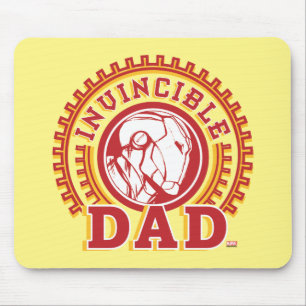 Iron Man Invincible Dad Logo Mouse Pad