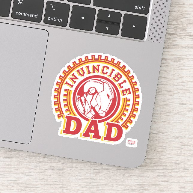 Iron Man | Invincible Dad Logo Sticker (Detail)