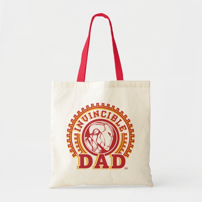 Iron Man | Invincible Dad Logo Tote Bag (Front)