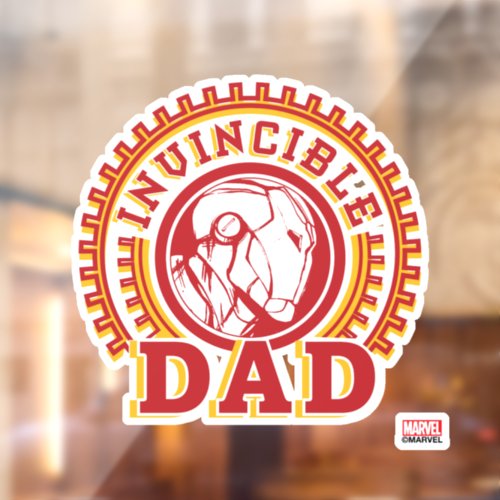 Iron Man  Invincible Dad Logo Window Cling
