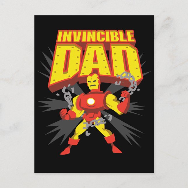 Iron Man | Invincible Dad Postcard (Front)