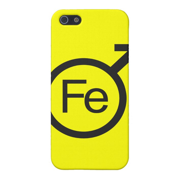 Iron Man Male gender symbol Fe design iphone case Cover For iPhone 5