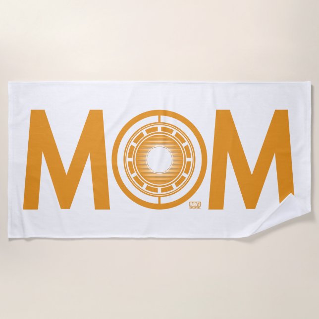 Iron Man Mom Beach Towel (Front)