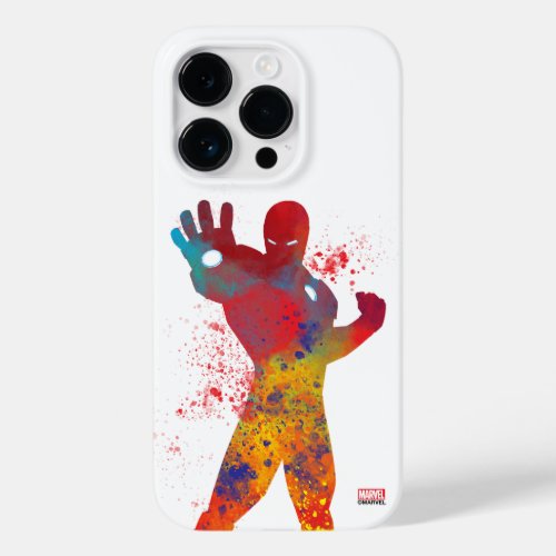 Iron Man Outline Watercolor Splatter Case_Mate iPhone 14 Pro Case