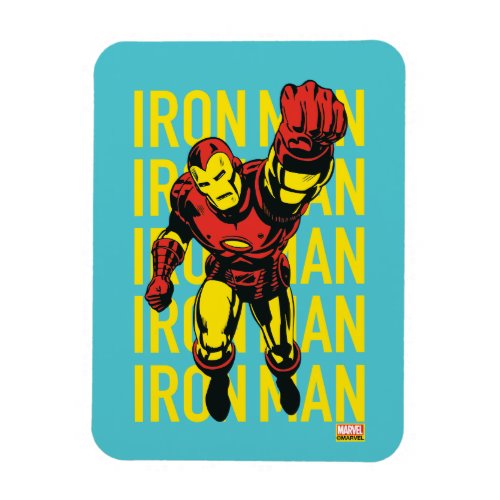 Iron Man Pose With Repeated Name Magnet