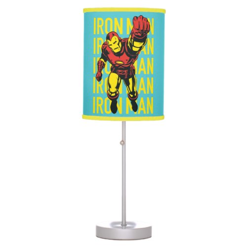 Iron Man Pose With Repeated Name Table Lamp
