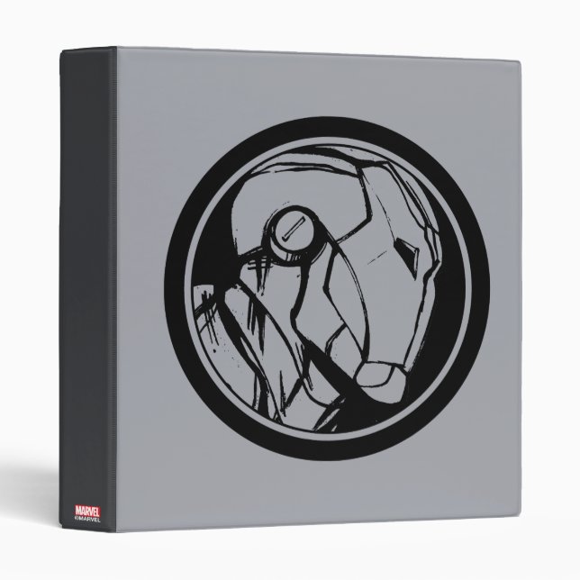 Iron Man Profile Logo 3 Ring Binder (Front/Spine)