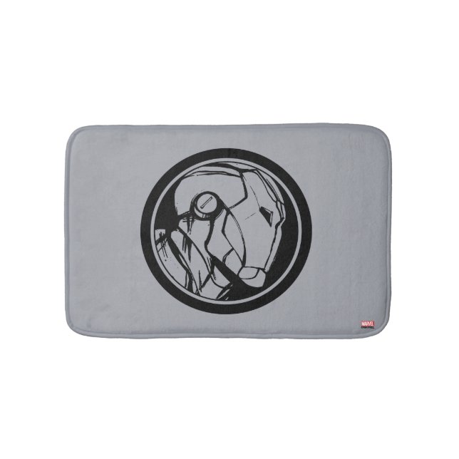 Iron Man Profile Logo Bathroom Mat (Front)
