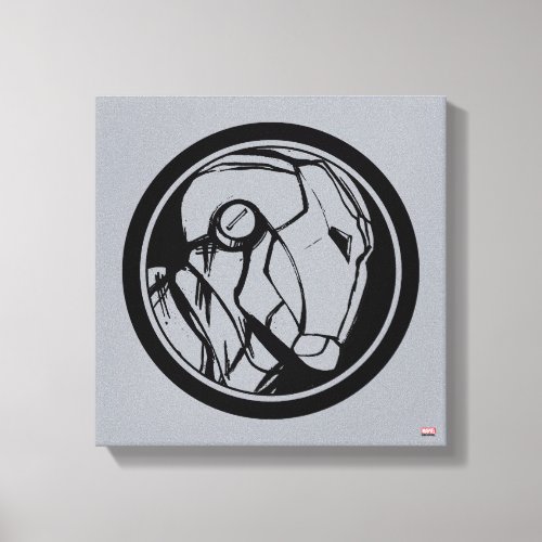 Iron Man Profile Logo Canvas Print