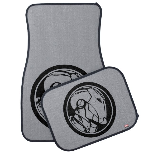 Iron Man Profile Logo Car Mat (Set)