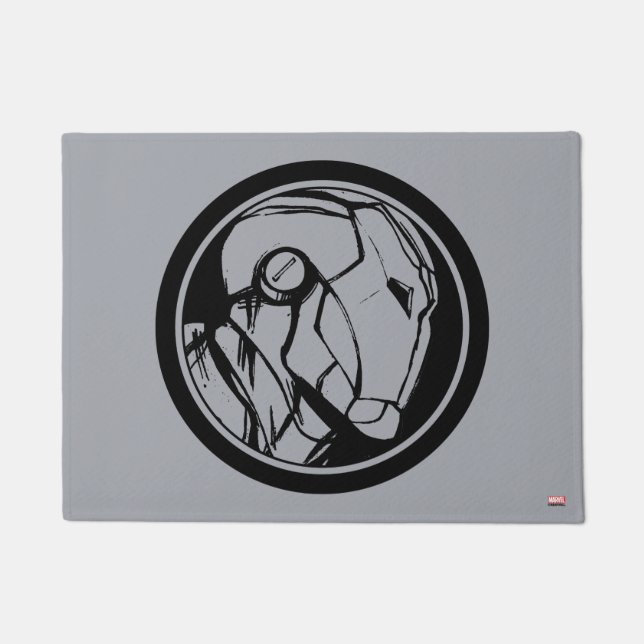 Iron Man Profile Logo Doormat (Front)