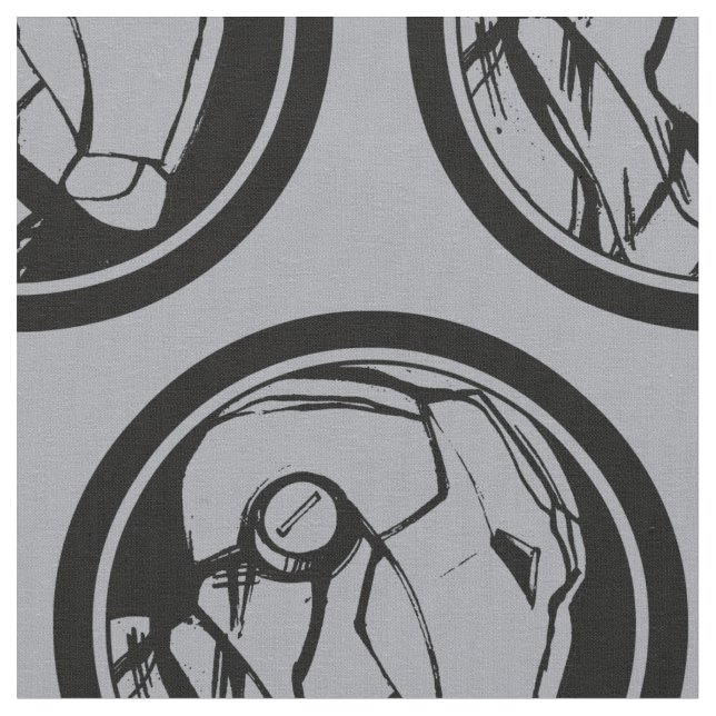 Iron Man Profile Logo Fabric (Close Up)