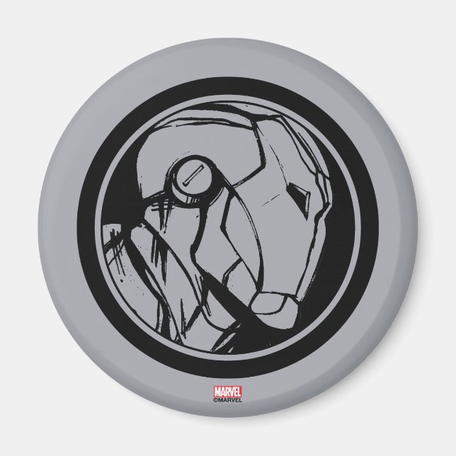 Iron Man Profile Logo Magnet (Front)
