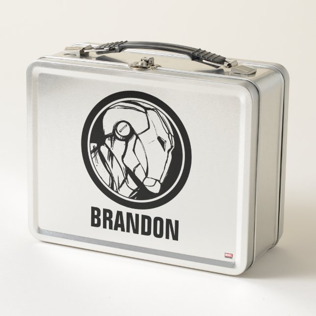 Iron Man Profile Logo Metal Lunch Box (Front)