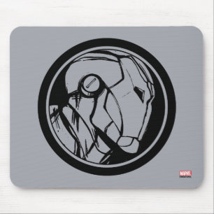 Iron Man Profile Logo Mouse Pad