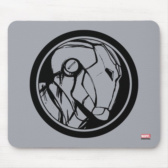 Iron Man Profile Logo Mouse Pad (Front)