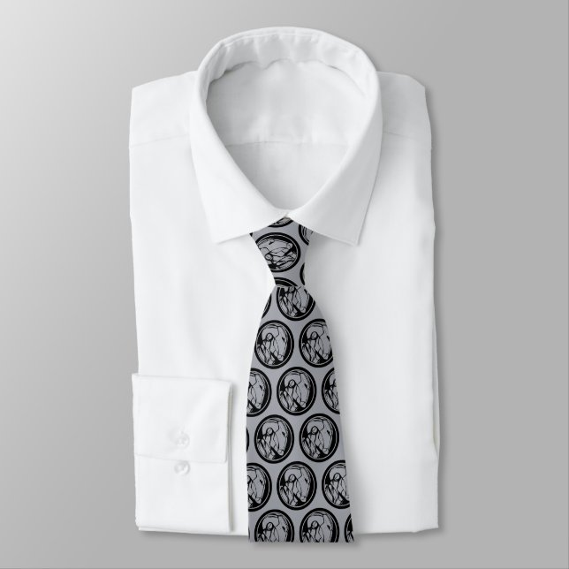 Iron Man Profile Logo Neck Tie (Tied)