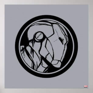 Iron Man Profile Logo Poster