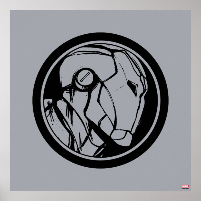 Iron Man Profile Logo Poster (Front)