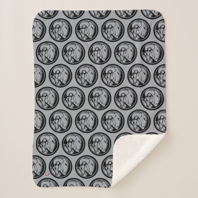 Iron Man Profile Logo Sherpa Blanket (Front)