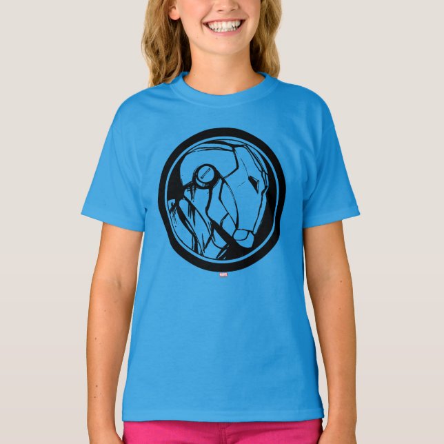 Iron Man Profile Logo T-Shirt (Front)