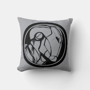 Iron Man Profile Logo Throw Pillow