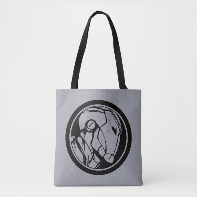Iron Man Profile Logo Tote Bag (Front)
