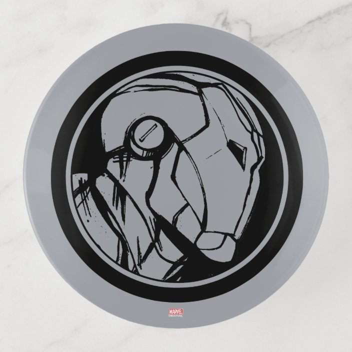 Iron Man Profile Logo Trinket Trays Zazzle Com