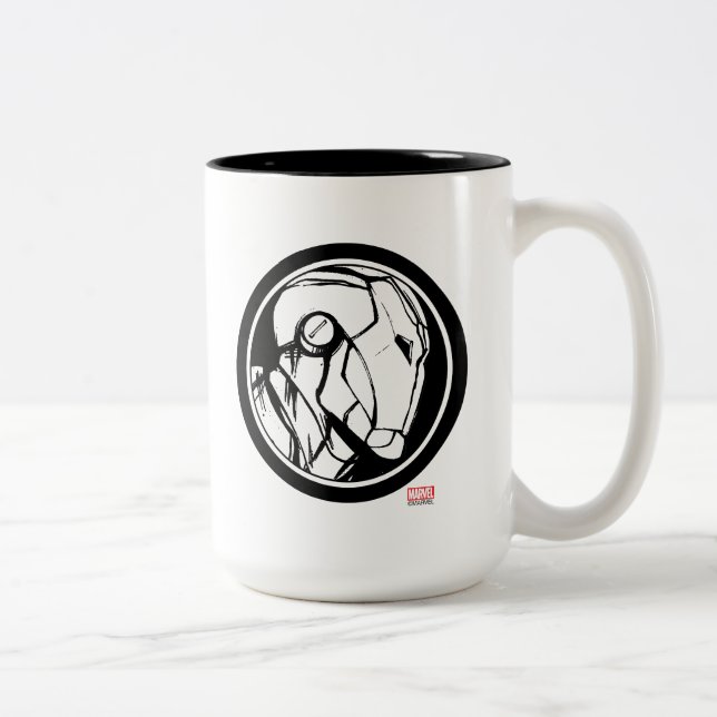 Iron Man Profile Logo Two-Tone Coffee Mug (Right)