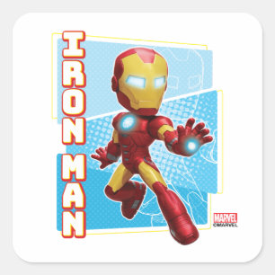 Iron Man Repulsor Gauntlet Square Sticker
