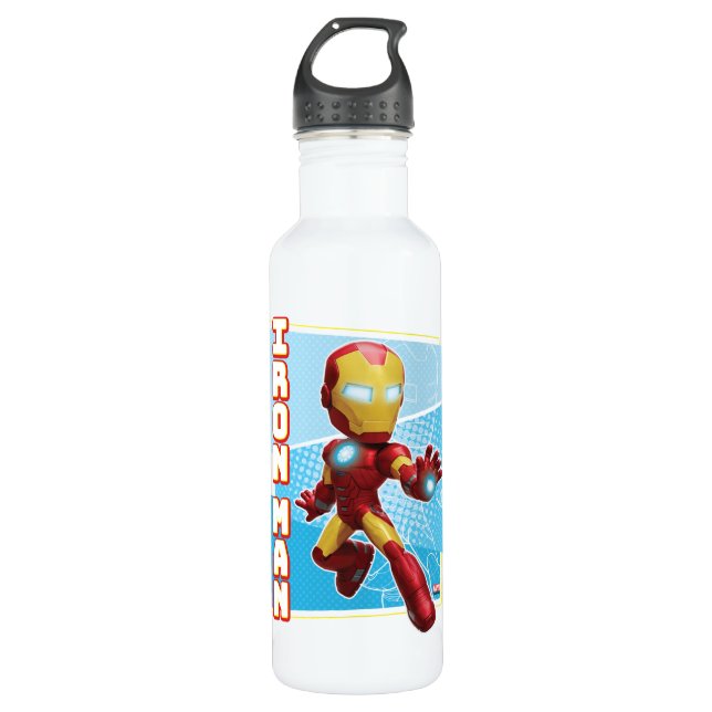 Iron Man Repulsor Gauntlet Stainless Steel Water Bottle (Front)