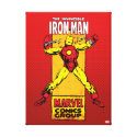 Iron Man Retro Breaking Chains Comic Canvas Print