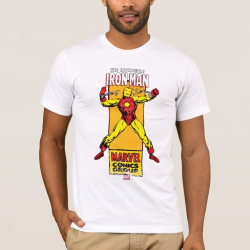 Iron Man Retro Breaking Chains Comic T_Shirt