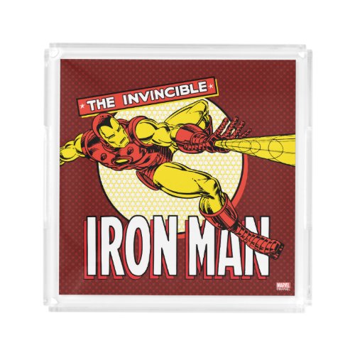 Iron Man Retro Character Graphic Acrylic Tray