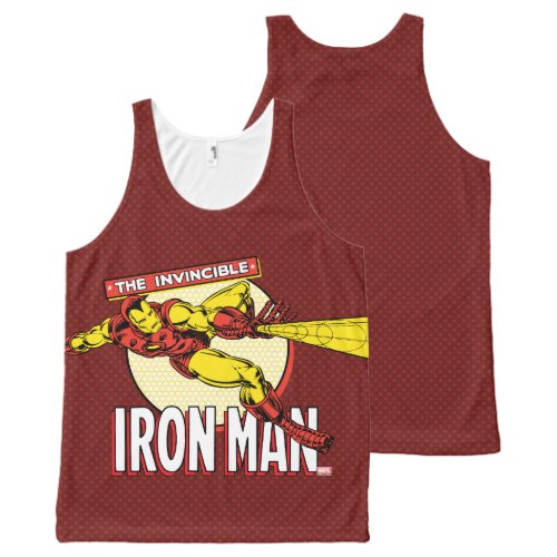 Iron Man Retro Character Graphic All_Over_Print Tank Top