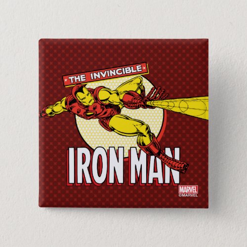 Iron Man Retro Character Graphic Button