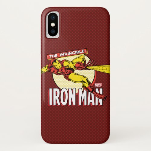 Iron Man Retro Character Graphic iPhone X Case