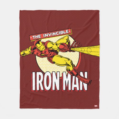 Iron Man Retro Character Graphic Fleece Blanket